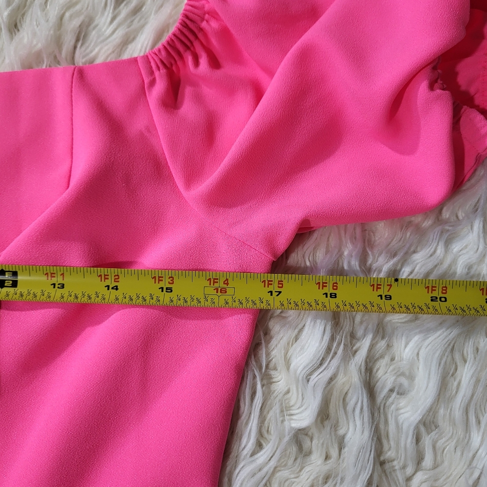 Lilly Pulitzer Jada Off-The-Shoulder Jumpsuit in Pink Isle Size 8 - Picture 9 of 15